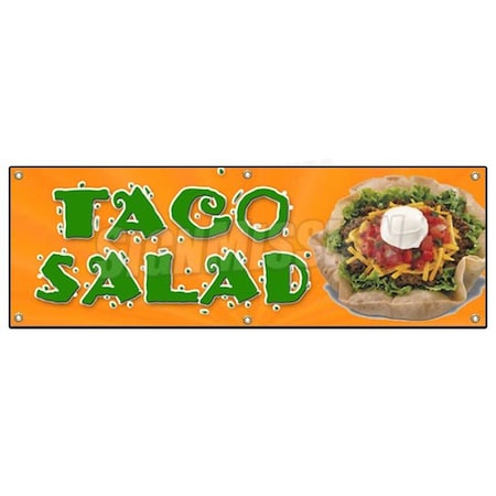TACO SALAD BANNER SIGN Mexican Food Restaurant Sign Burrito Tacos Mexico